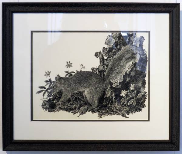- a , Ink, Paper drawing by Nicholas Smith, measuring 20 x 25 cm (H x W) framed at 35 x 43 cm £250